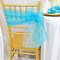 10 Pieces Turquoise Organza Chair Sashes 8"x108" Sheer Elegant Bow Accent